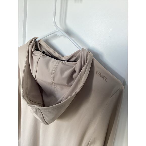 Unrl Men's Ultra Long Sleeve Pullover Hoodie Sports Performance Tan Size Small - Picture 6 of 10
